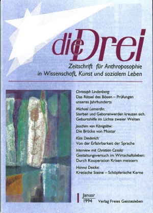 die Drei - Zeitschrift für Anthroposophie - Heft 1, 1994