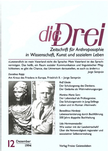 die Drei - Zeitschrift für Anthroposophie - Heft 12, 1994