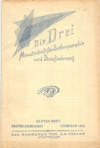 die-Drei - anthroposophisches Fachblatt - Heft 11, 1922 - 