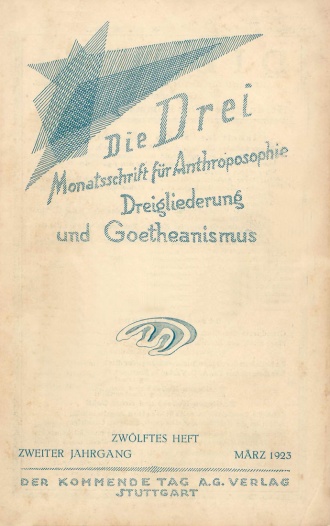 die-Drei - anthroposophisches Fachblatt - Heft 12, 1923 - 