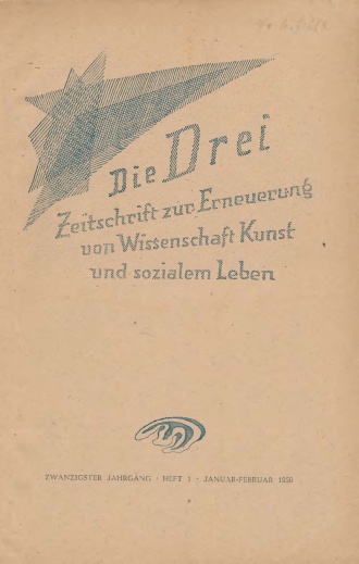 die-Drei - anthroposophisches Fachblatt - Heft 1, 1950 - 
