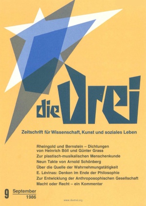 die Drei - Zeitschrift für Anthroposophie - Heft 9, 1986