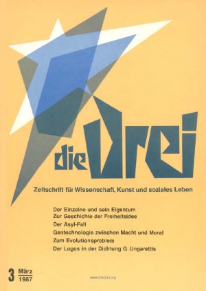 die Drei - Zeitschrift für Anthroposophie - Heft 3, 1987