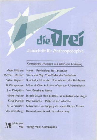 die-Drei - anthroposophisches Fachblatt - Heft 7/8, 1988 - 