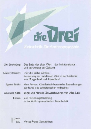 die Drei - Zeitschrift für Anthroposophie - Heft 1, 1993