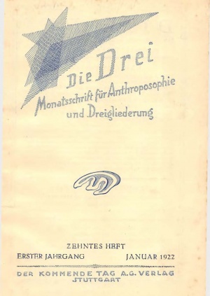 die Drei - Zeitschrift für Anthroposophie - Heft 10, 1921