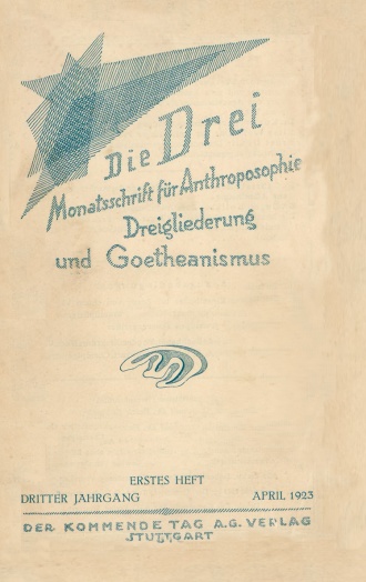die-Drei - anthroposophisches Fachblatt - Heft 1, 1923 - 