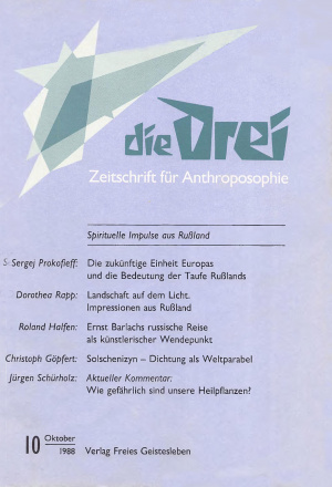 die Drei - Zeitschrift für Anthroposophie - Heft 9, 1988