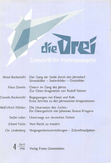 die Drei - Zeitschrift für Anthroposophie - Heft 4, 1990