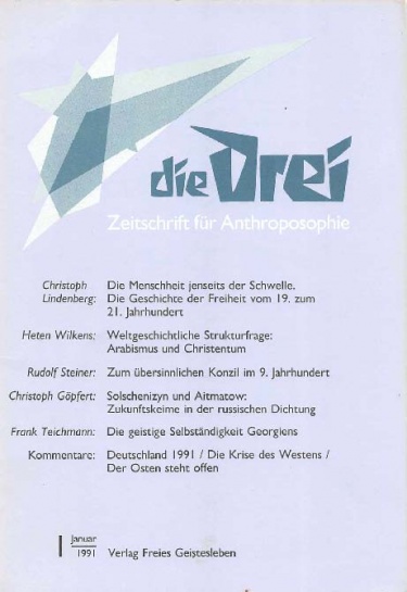 die Drei - Zeitschrift für Anthroposophie - Heft 1, 1991