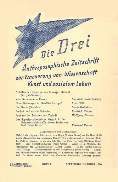 die Drei - Zeitschrift für Anthroposophie - Heft 5, 1956