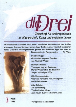 die Drei - Zeitschrift für Anthroposophie - Heft 3, 1994