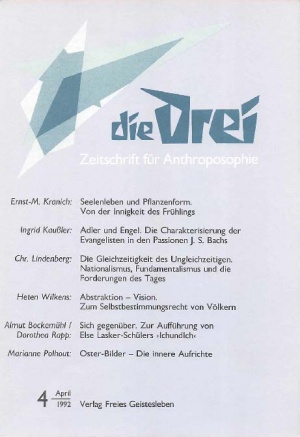 die Drei - Zeitschrift für Anthroposophie - Heft 4, 1992