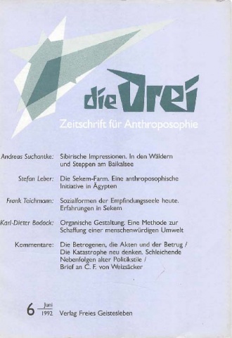 die-Drei - anthroposophisches Fachblatt - Heft 6, 1992 - 