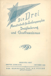 die Drei - Zeitschrift für Anthroposophie - Heft 7, 1923