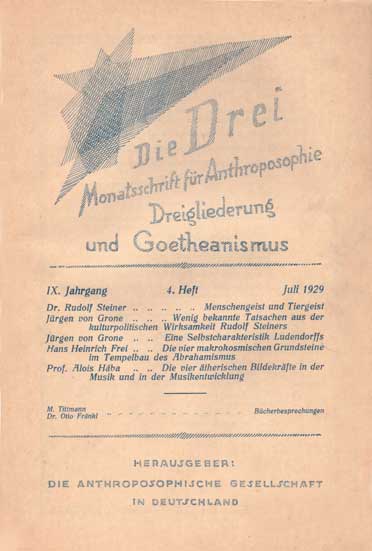 die Drei - Zeitschrift für Anthroposophie - Heft 4, 1929